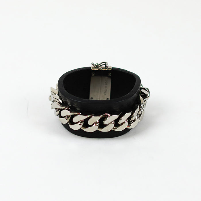 Fendi leather bracelet with chain decoration