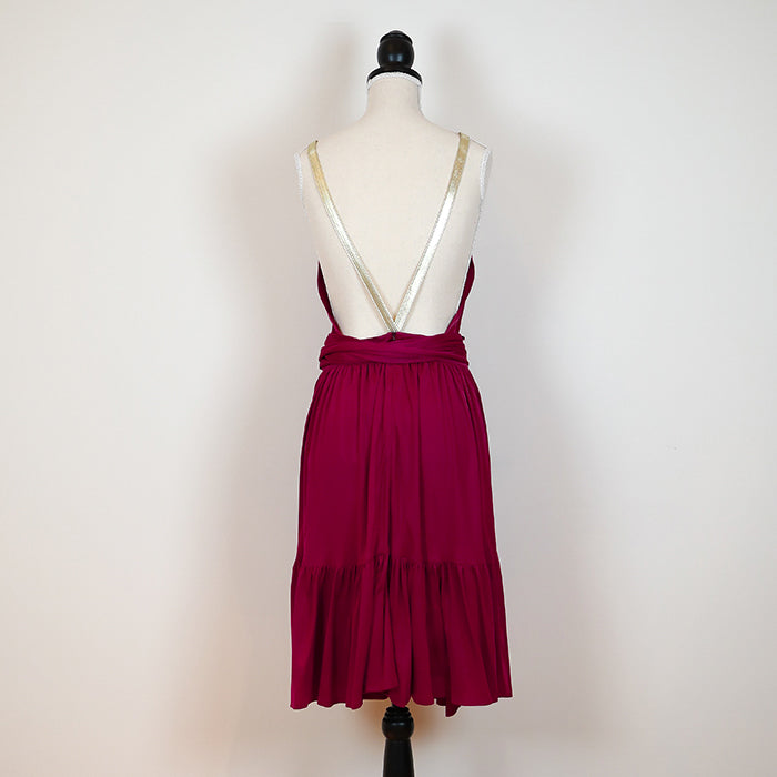 GUCCI cocktail dress with golden leather details  Style Definery