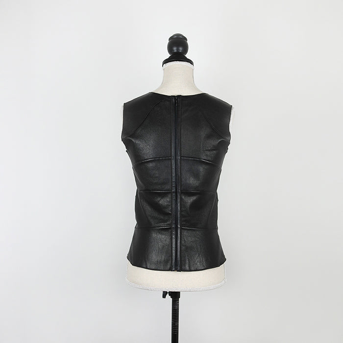 Jitrois leather bustier in a signature look