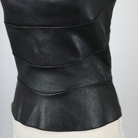 Jitrois leather bustier in a signature look