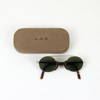 LGR Round Shape Metal And Tortoiseshell Sunglasses 