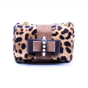 CHRISTIAN LOUBOUTIN Sweet Charity Leopard Mini Clutch Bag