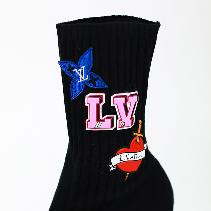 Louis Vuitton Black Heart Sock Boot
