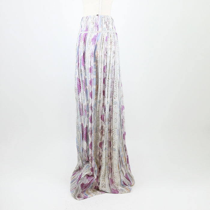 ROBERTO CAVALLI Kiran pleated silk-georgette maxi skirt
