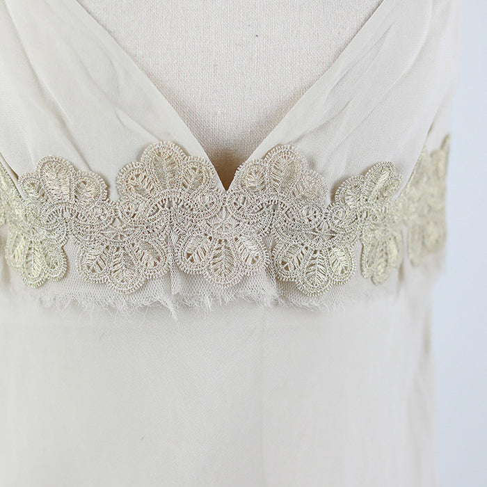 Strenesse Besticktes Seidentop mit Spitzendetails